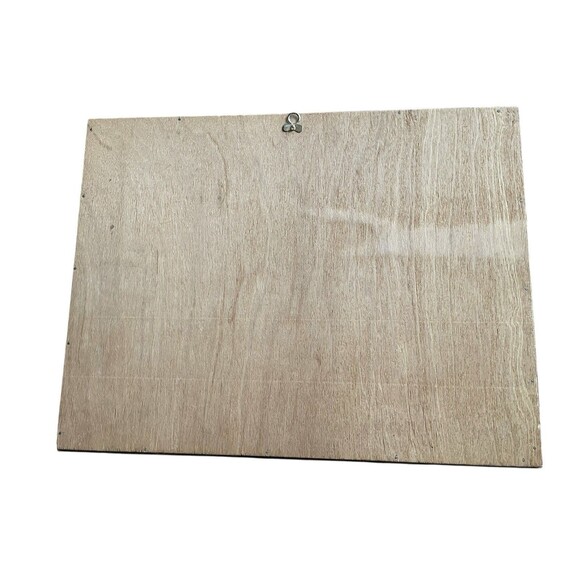 Framed Vtg Crewel Embroidery COUNTRY FARMHOUSE WINTER Red Cardinals Bird Mailbox - Picture 9 of 9